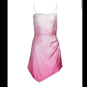 Retrofête Auris Satin Tie-Dye Asymmetric Dress